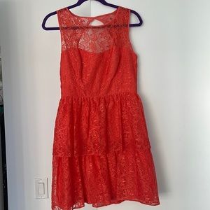 Max and Cleo Orange Cocktail Dress size 8